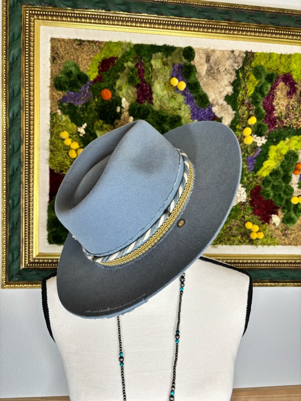 NWOT Gigi Pip Denim Daydreams Fedora Hat - Picture 7 of 12